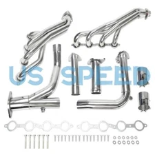 Polished Long Tube Headers & Y Pipe Kit for 2007-2014 Chevy GMC 4.8/5.3/6.0L New
