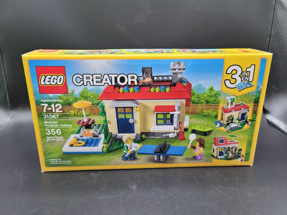 Dusør marmorering Kør væk Lego Creator Modular Poolside Holiday 31067 Three In One Playset, 356  Pieces NIB | eBay