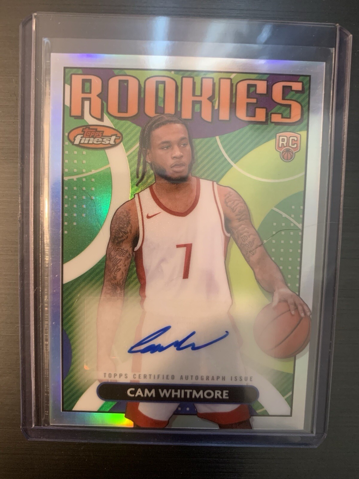 2023-24 Topps Finest Basketball Cam Whitmore Rookies Finest Autograph Refractor