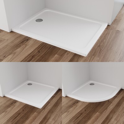 IMPTS Duschtasse für Dusche Superflach Duschwanne Eckig Acrylwanne mit Siphone