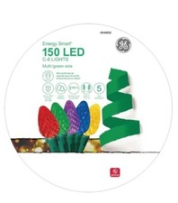 GE StayBright 150-Count 49.6 ft Multicolor C6 LED Christmas String Lights New