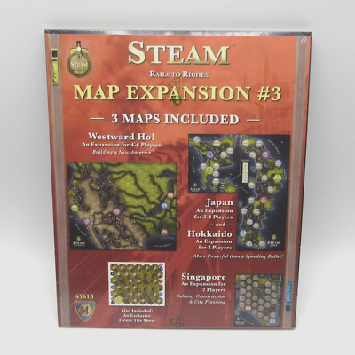 2013 MAYFAIR GAMES STEAM RAILS TO RICHES   MAP EXPANSION #3 NEW FACTORY SEALED