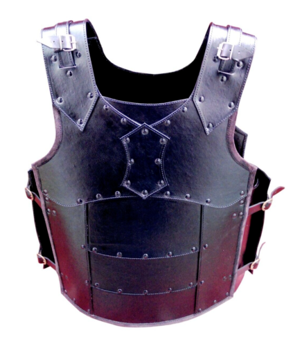 Medieval Leather Larp Jacket Long Viking Body Armor Shortcut Enhancement - Picture 1 of 9