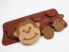 4+1 Monkey Ape Silicone Mould Chocolate Candy Cookie Baking Wax Crayon Resin