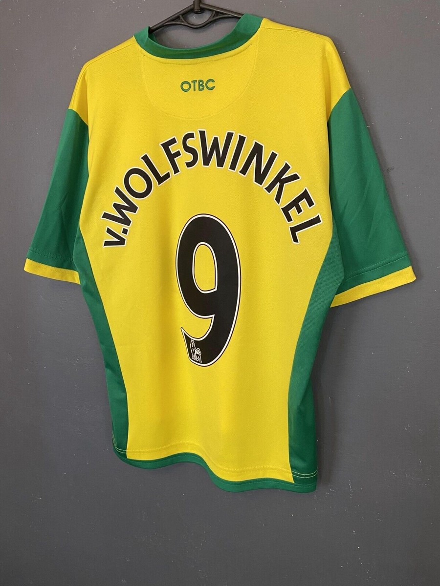 MEN'S WOLFSWINKEL FC NORWICH CITY 2013/2014 SOCCER FOOTBALL SHIRT
