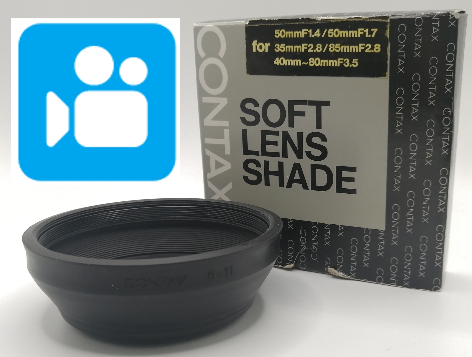 🎦VIDEO👀[Unused] Contax G-11 Soft lens shade Rubber Hood 55mm From JAPAN