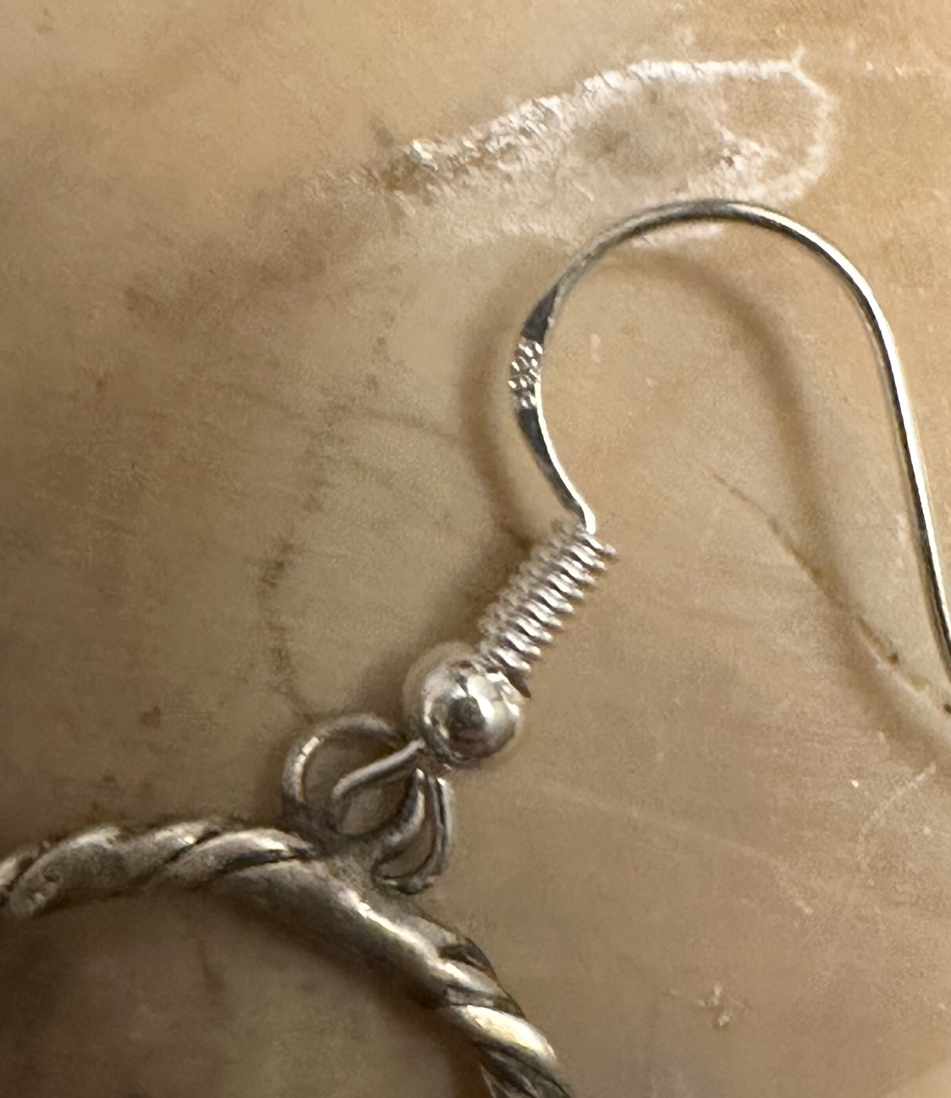 Fun 925 Sterling Silver Loops Dangle Earrings - image 3