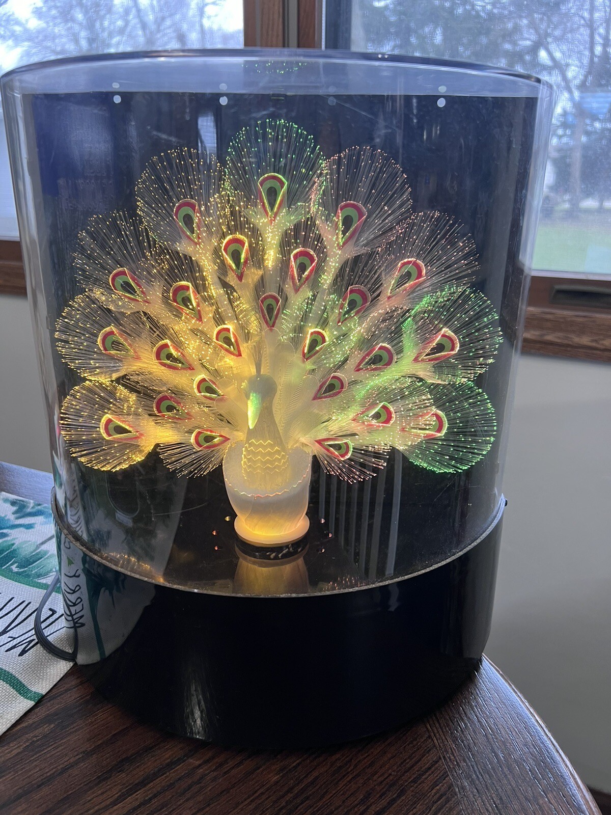 Fiber Optic Peacock Lamp Quickiny Industries Lighting Color Changing