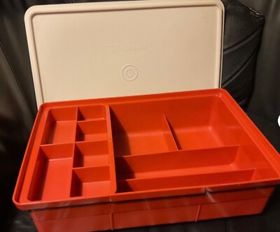 TUPPERWARE ~ TUPPERCRAFT ~ Organizer ~ Vintage ~ 70er ~ Burnt Orange ~ 1421-6