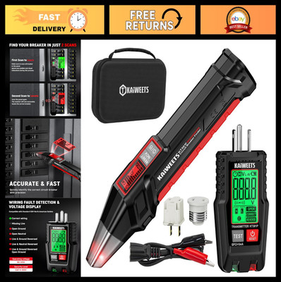 Circuit Breaker Finder & GFCI Outlet Tester, LCD Display, NCV Tool, Carrying Cas