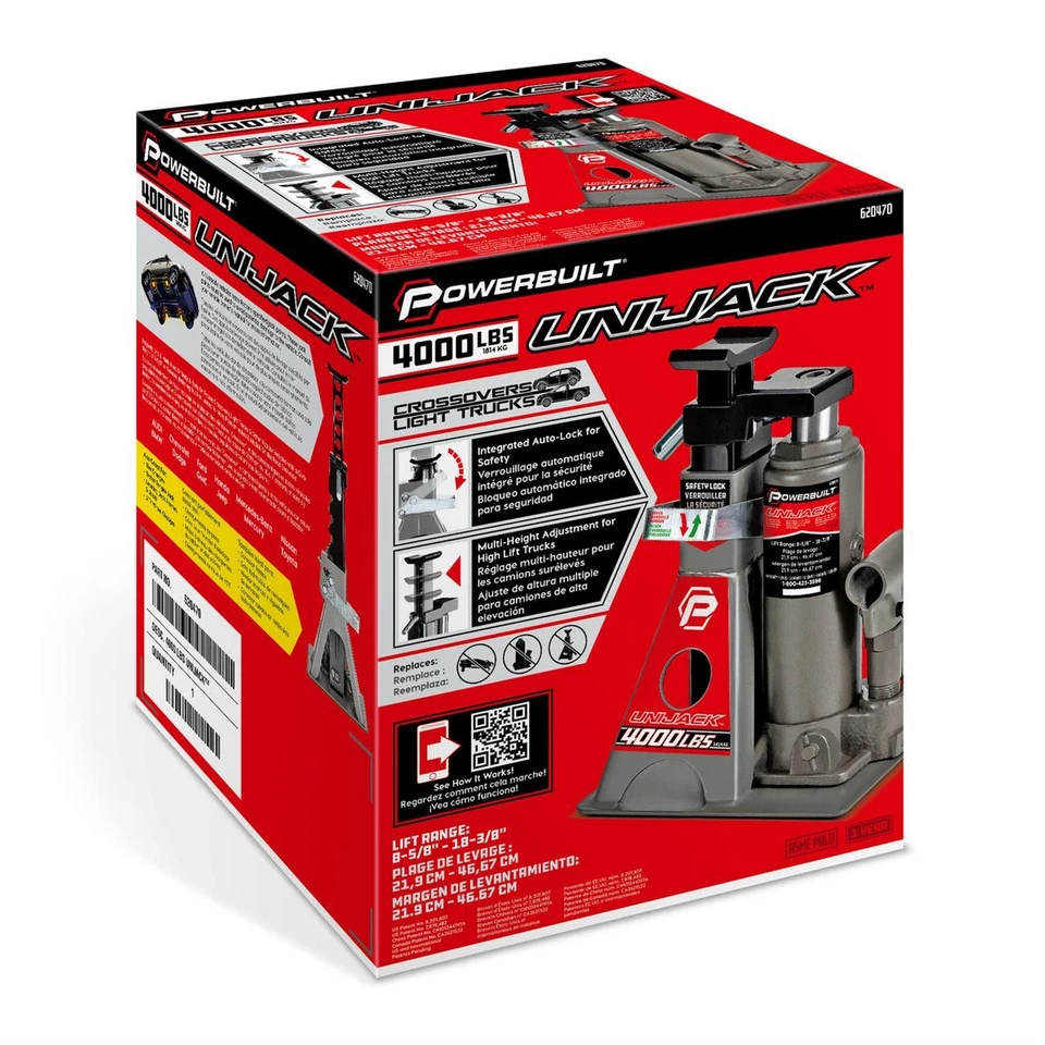 Powerbuilt 620470 Unijack Bottle Jack/Jackstand, 2 Ton Foto 4 de 4