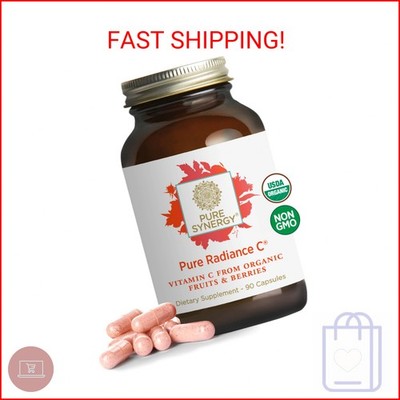 PURE SYNERGY Pure Radiance C | Organic Vitamin C Capsules | 100% Natural, Whole 
