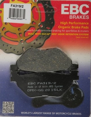 EBC FA319/2 Organic Brake Pads & Shoes Rear Yamaha XVS1300 2007-2014
