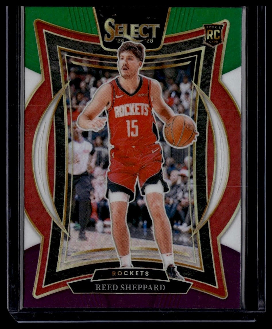 2024-25 Panini Select #68 Reed Sheppard Green White Purple Prizm