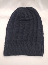 Slouch Hat Winter Baggy Ski Beanie Floppy Stocking Black Knit Women Men