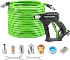 Tool Daily Sewer Jetter Kit for Pressure Washer 50 FT, Short Power Washer Gun
