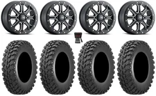 ITP Inertia Bdlk 15" Wheels Bk +40mm 33" Cross Trail Tires Renegade Outlander