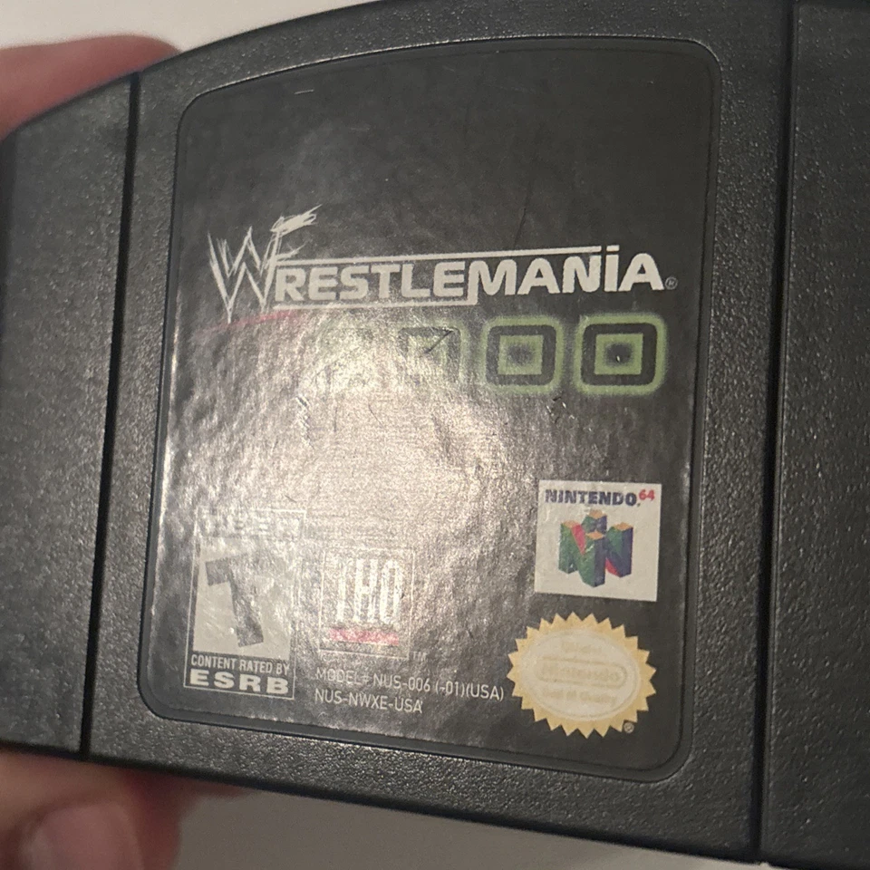 WWF Wrestlemania 2000 N64 Nintendo 64 Juego Auténtico Original OEM Foto 4 de 4