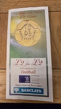 2x 1996 £2 Two Pound Coin, Euro 96 Football. Also includes Barclays order form.