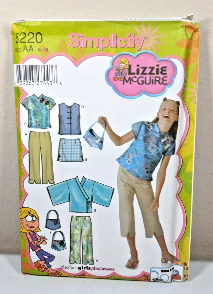 Simplicity Lizzie McGuire Pattern Lot Of 3 - Girls Assorted Styles - Sz 8 To 16 - Image 4 of 4