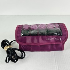 Remington H-1015 Ceramic Ionic Hot Rollers Travel Hair Curlers w/Case  Clips