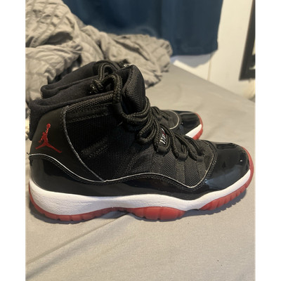 Jordan Air Jordan 11 Retro Bred Black Red White High Top Sneakers