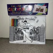 Elvis Presley Collectible Custom Kids Color My Dreams Pillow Case Art