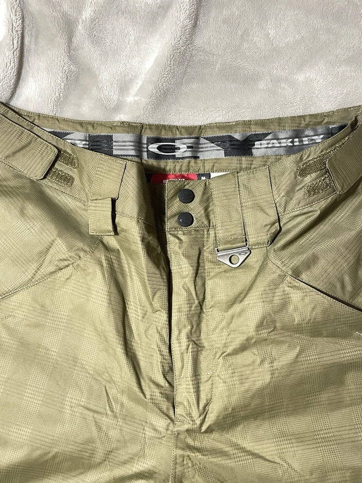 Calça de Snowboard Oakley Vintage Anos 00 Masculina Média M Ajuste Baggy Esqui Oliva Cáqui Bronzeado - Imagem 2 de 4
