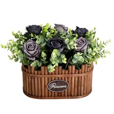 Dining Table Centerpiece Decor - Pre-Made Artificial Flower Arrangement Fake ...