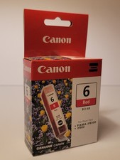 Canon BCI-6R Red Color Ink Cartridge 8891A003, BCI-6, SEALED, Original and New