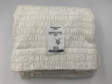 Pottery Barn Kids Smocked Top Blackout Curtain Ivory 44" x 96" READ S4211 PS