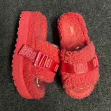 UGG Fluffita Women s Pink Shearling Slide Slippers US 6 EU 37 Cushioned