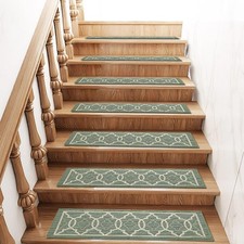 8" X 30" 15pcs Soft Stairs Carpet Non Slip Machine Washable 8 x 30 inch Stair...