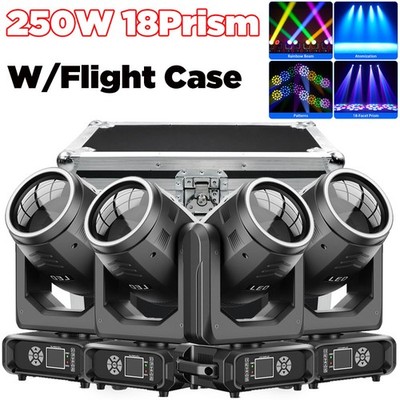 LED Beam 250W RGBW 18Prism GOBO Moving Head Light Stage Light DMX Effect Disco