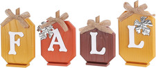 Fall Decorations for Home, Pumpkin Wood Sign with Fall Lettered for Fall Decor,