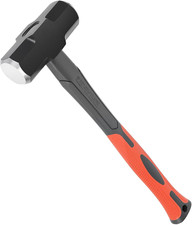 3Lb Sledge Hammer - Heavy Duty Drilling Hammer with Forged Steel Head & Fibergla