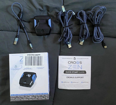 Cronus Zen Multi-Platform Controller Adapter w/ USB Cables & Quick Start Guide