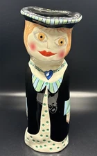 Pottery Vase, ￼Bella Casa "Millie" Hand Painted Signed Susan Paley by Ganz