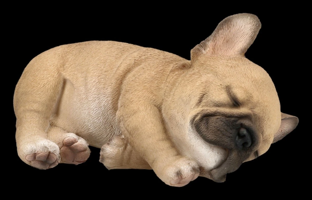 Hundefigur Französische Bulldogge Welpe Schlafend-Geschenk Tierliebhaber 8cm