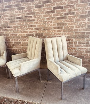 Beautiful Vintage MCM Milo Baughman For Design Institute Of America Suede Nice!