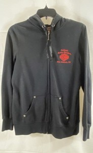 Vintage 2000s Harley-Davidson San Antonio Sequin Bar & Shield Zip Hoodie Sz M