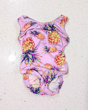 TINY TODDLER 2/3 XXS Foxy Gymnastics Dance Leotard Lavender NEON Pineapples