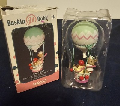 Vintage 1992 Enesco Baskin Robbins 'Sundae Ride' Christmas Ornament. Box Torn