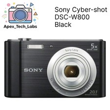 Sony Cyber-shot DSC-W800 Digital Camera 20.1 MP 5x Optical Zoom Black Auto Focus