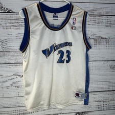Vintage Champion Washington Wizards Michael Jordan NBA Jersey Youth Kids Large