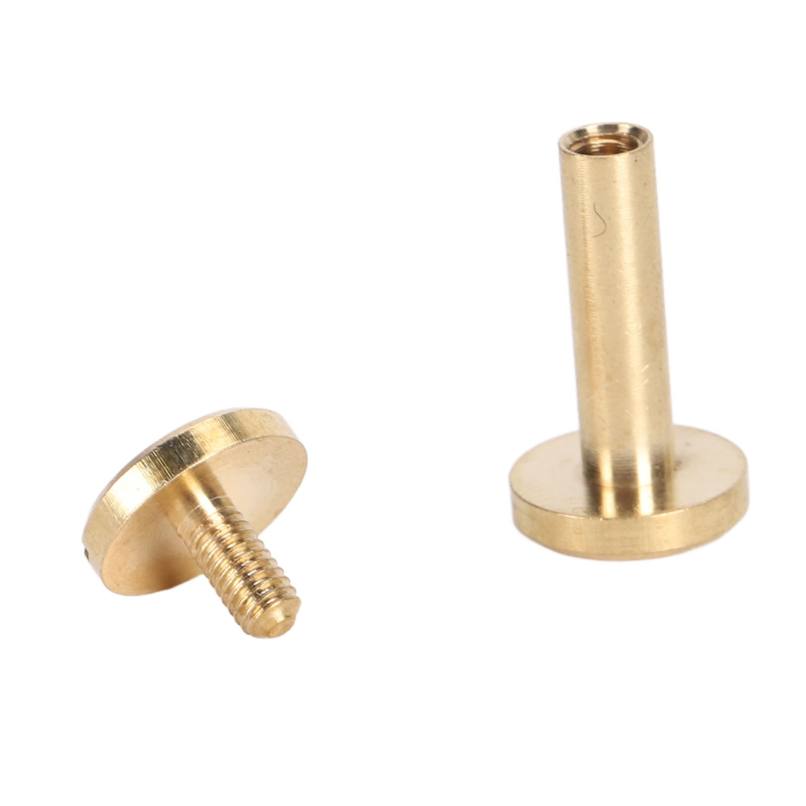 50 Set Binding Rivet Round Flat Head Brass Slot Screw Rivets For Belts Bags Wall