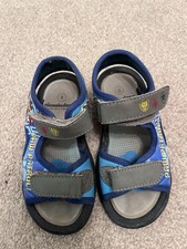 Paw Patrol Toddler Size 8 Sandals Beach Pool Summer Holiday Blue Adjustable