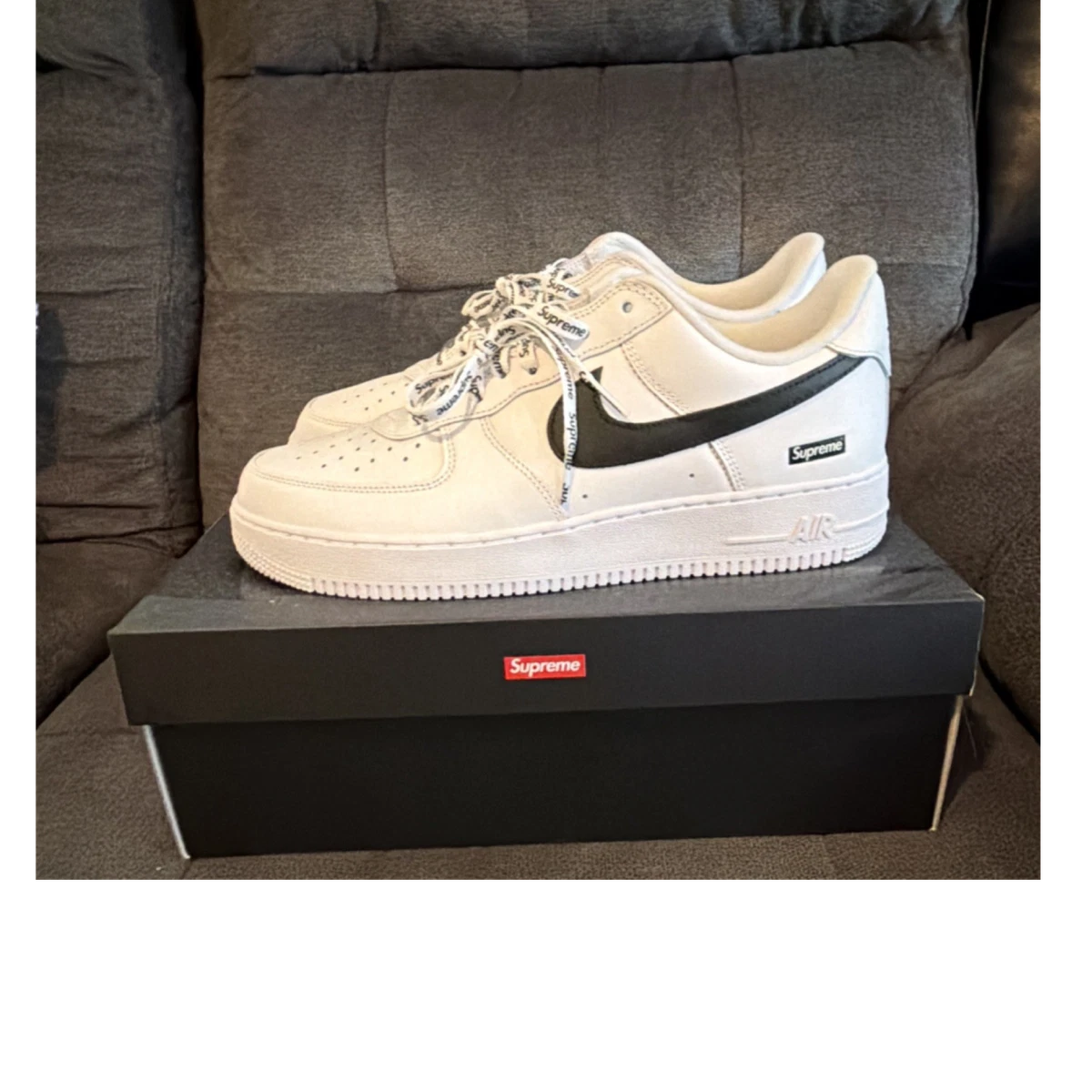 Las mejores ofertas en Nike Air Force 1 x Supreme Low Box Logo Las mejores ofertas en Nike Air Force 1 x Supreme Low Box Logo