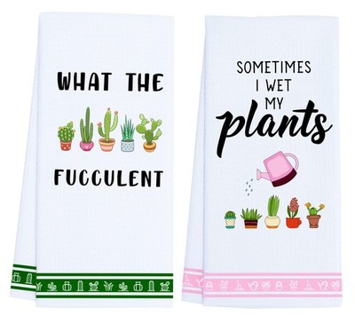 Funny Kitchen Towels, Plant Lover Gifts for Women Gardener, Plant Lady Mom Gi...