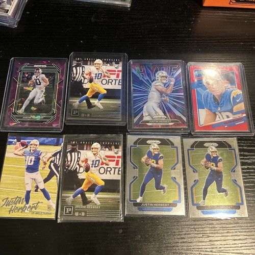 Los Angeles Chargers QB Justin Herbert multi year Panini Card Lot 8 cards - Picture 2 of 2